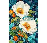 MIRONS Kit da Ricamo per Principianti, Fiori 11CT Kit Punto Croce Ricami Prestampato, Ricamo Starter Kit Punto a Croce Timbrato Set