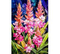 MIRONS Kit Punto Croce Prestampato, Fiori 11CT Contato Cross Stitch Kit, DIY Completo Ricamo Threads Set Set Ricamo Stampato Per Principianti