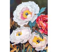 MIRONS Kit Punto Croce Prestampato, Fiori 11CT Contato Cross Stitch Kit, DIY Completo Ricamo Threads Set Set Ricamo Stampato Per Principianti