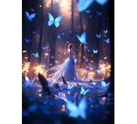 MIRONS Kit Punto Croce Prestampato, La principessa della foresta misteriosa, D 40 * 50cm DIY 11CT Ricami Punto Croce Kit da Ricamare Principianti, Set Ricamo Schemi Completo Stampato