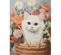 MIRONS Kit Punto Croce Prestampato, Torta alle fragole 11CT Contato Cross Stitch Kit, DIY Completo Ricamo Threads Set Set Ricamo Stampato Per Principianti(K333)