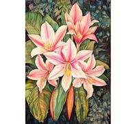 MIRONS Kit Punto Croce Stampato 11CT, Fiori Ricami Punto Croce Kit da Ricamare per Principianti Set Ricamo Schemi Completo Prestampati