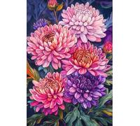 MIRONS Punto Croce Kit da Ricamare, Fiori Set da Ricamo per Principianti Embroidery Starter Cucire Kit 11CT Punto Croce Prestampato