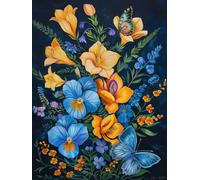 MIRONS Ricamo Starter Kit, Bellissimi fiori di ortensia 11CT Contato Cross Stitch Kit, Punto Croce Prestampato Completo Stampati Prestampati Schemi per Principianti(K61)