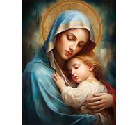 MIRONS Ricamo Starter Kit, Elegante e nobile Vergine Maria,A,30 * 40cm 11CT Contato Cross Stitch Kit, Kit Punto Croce Prestampato Completo Stampati Prestampati Schemi per Principianti