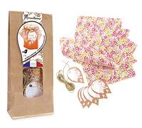 MIRONTAINE - Kit Decorativo per vasi di Confiture, Tessuto, 20 x 8 x 4 cm