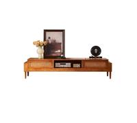MIROOOO Supporto per mobile TV Mobiletto Porta TV Retrò In Legno Massello Di Rattan, For Soggiorno, Con Cassetti Gabinetto Televisivo del Centro di Intrattenimento