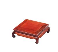 MIROOOO Supporto per Vaso con Base Statua Bonsai Display Stand Retro Tabella Forma Ornamenti Artigianato Legno Base Pietra Pot Vaso Buddha Statua Tavolino da caffè Piedistallo Bonsai(Square,S)