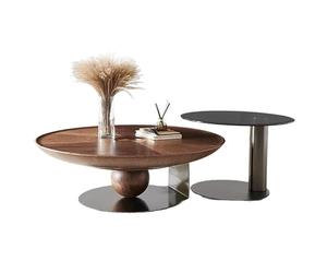 MIROOOO Tavolino da Caffè Tavolino Da Pranzo Tavolino da caffè rotondo a forma di disco volante, moderno, semplice, for soggiorno, casa, piccoli elettrodomestici(100cm)