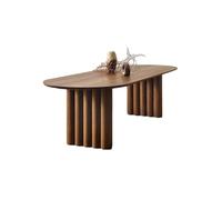 MIROOOO Tavolino da Caffè Tavolo da pranzo for ristorante in legno massello, banco da lavoro in legno massello, tavolo ovale for trattative da bar Tavolo da Pranzo(180cm)
