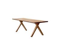 MIROOOO Tavolino da Caffè Tavolo da pranzo rettangolare in legno massello retrò, for soggiorno o ristorante Tavolo da Pranzo(180cm)