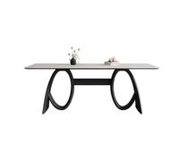 MIROOOO Tavolino da Caffè Tavolo da pranzo semplice e di alta qualità in legno massello, rettangolare, in frassino Tavolo da Pranzo(A:140CM*80CM*75CM)