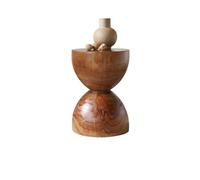 MIROOOO Tavolino da Soggiorno Tavolino da tè Tavolino Laterale in Legno in Stile Wabi-sabi, Ornamenti retrò a Forma di Imbuto, tavolino Laterale angolare Rotondo Comodino