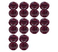 Miroor, 10 barattoli riutilizzabili per balsamo per le labbra con design a forma di rosa, contenitori per cosmetici a prova di perdite, contenitori per cosmetici da viaggio, Rosso vinaccia, Bellezza