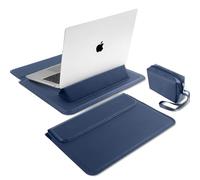 MiRowy 15-16 Pollici Custodia per PC Portatili, con Funzione Supporto Cover Portatile Sleeve per Laptop, per MacBook Pro 16 / MacBook Air 15 Pollici Surface, XPS, Dell, Lenovo, HP (15-16" | Blu)