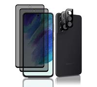 MiRowy【2+2 Pack Privacy Vetro Temperato + Fotocamera Protezione Pellicola Compatibile con Samsung Galaxy S21 FE 5G, 9H Privacy Pellicola Film Anti Graffio Pellicola Protettiva per Galaxy S21 FE 5G