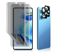 MiRowy 2+2 Pezzi TPU Privacy Pellicola Protettiva+Fotocamera Vetro Temperato per Xiaomi Redmi Note 12 Pro 5G, TPU Privacy Protection Anti Graffio Pellicola Protettiva per Xiaomi Redmi Note 12 Pro 5G