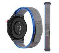 MiRowy 22mm Cinturino per Huawei Watch GT 3 46mm/3/3 Pro, Sport Regolabile Elastico Nylon Cinturino per Garmin Forerunner 255/Xiaomi Mi watch/S1/S1 Active - Blu & Grigio