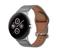 MiRowy Cinturino in Pelle per Google Pixel Watch 3 41 mm/Google Pixel Watch 2/Google Pixel Watch, Regolabile di Ricambio Cinturino per Google Pixel Watch 3 41 mm/Google Pixel Watch 2/1 - Grigio