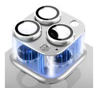 MiRowy Pellicola Fotocamera para iPhone 16 Pro/iPhone 16 Pro Max, 9H Vetro Temperato Cámara Protector, Pellicola Protettiva Obiettivo Fotocamera para iPhone 16 Pro/iPhone16 Pro Max, Titanio bianco