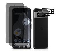 MiRowy Pellicola Protettiva per Google Pixel 8 Pro, 2+2 Privacy Vetro Temperato e Fotocamera Protezione Pellicola, 9H Durezza Pellicola Film Anti Graffio Protettiva per Google Pixel 8 Pro