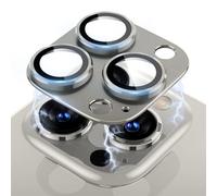 MiRowy Protezione Lente Pellicola per iPhone 15 Pro/iPhone 15 Pro Max, 9H Metallo Vetro Temperato Protettore Fotocamera, Protettiva Obiettivo Fotocamera per iPhone 15 Pro/15 Pro Max, Titanio Naturale