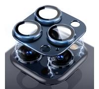 MiRowy Protezione Lente Pellicola per iPhone 15 Pro/iPhone 15 Pro Max, 9H Metallo Vetro Temperato Protettore Fotocamera, Protettiva Obiettivo Fotocamera per iPhone 15 Pro/15 Pro Max, Titanio Blu