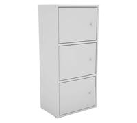 Miroytengo Armadio ausiliario a 3 porte, per sala da pranzo Plea bianco opaco, 42 x 92 x 29 cm