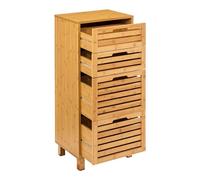Miroytengo Cassettiera ausiliaria 4 cassetti Sicela marrone 40 x 98 x 30 cm in bambù, design moderno e funzionale, archiviazione ottimale, per qualsiasi stanza