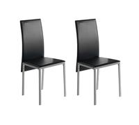 Miroytengo Confezione da 2 sedie salotto sala da pranzo Saona stile moderno in colore nero 97 x 51 x 42