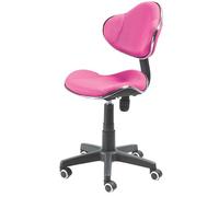 Miroytengo Sedia da scrivania, sedia da studio giovanile, altezza regolabile, tessuto traspirante, bambù rosa 53 x 82-94 x 53 cm
