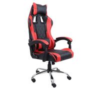 Miroytengo Sedia Gamer Legend Nero e Rosso Cuscino lombare e poggiatesta Materiale Tessuto Struttura Metallo 63x120x66 cm