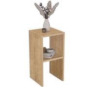 Miroytengo Tavolino ausiliario, comodino Fesa, soggiorno o camera da letto in legno chiaro rovere cambrian 1 ripiano per decorare melammina 30 x 60 x 30 cm