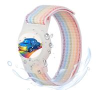MIRPARVA Bracciale Bambini per Airtag, Nylon Impermeabili Braccialetti Compatibile con Airtag, Cinturini Regolabile Anti-Perdita Loop per Bambini Adolescenti (multicolore automobile)