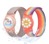 MIRPARVA Bracciale Bambini per Airtag, Nylon Impermeabili Braccialetti Compatibile con Airtag, Cinturini Regolabile Anti-Perdita Loop per Bambini Adolescenti