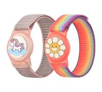 MIRPARVA Bracciale Bambini per Airtag, Nylon Impermeabili Braccialetti Compatibile con Airtag, Cinturini Regolabile Anti-Perdita Loop per Bambini Adolescenti
