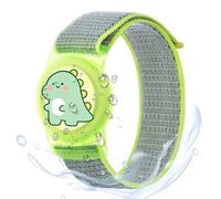 MIRPARVA Bracciale Bambini per Airtag, Nylon Impermeabili Braccialetti Compatibile con Airtag, Cinturini Regolabile Anti-Perdita Loop per Bambini Adolescenti (verde dinosauri)