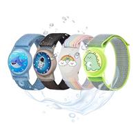 MIRPARVA Bracciale Bambini per Airtag, Nylon Impermeabili Braccialetti Compatibile con Airtag, Cinturini Regolabile Anti-Perdita Loop per Bambini Adolescenti (4 Colori miscelati)