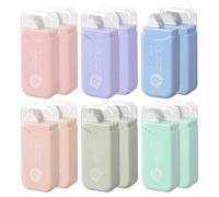 MirraSwit 12 Pezzi Colla a Nastro con Astuccio per Matite, 6mm×6m Colla a Nastro Roller, Roller Biadesivo per Scrapbooking Foto Artigianato Scuola Ufficio