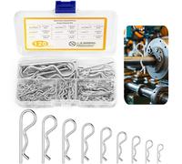 MirraSwit 120 Pezzi Copiglie Clips, Coppiglie Mollette a R, Coppiglie di Sicurezza R Clips, Coppiglie Tipo R, Coppiglia Elastica, set di pinze a molla per auto Per Automobili, Camion, Trattori