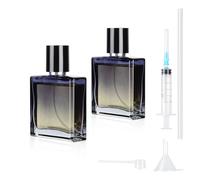 MirraSwit 2 Pezzi Boccette Profumo Ricaricabili, 30ml Profumo Nebulizzatore di Profumo Quadrato Blu Sfumato, Portatile Nebulizzatori e Porta Profumo per Uomo e Donna Profumi Viaggi Cosmetici