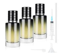 MirraSwit 3 Pezzi Boccette Profumo Ricaricabili, 30ml Profumo Nebulizzatore di Profumo Rotondo Blu Sfumato, Portatile Nebulizzatori e Porta Profumo per Uomo e Donna Profumi Viaggi Cosmetici