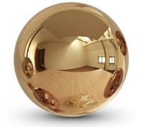 Mirror Ball, 10 Inch Large Disco Ball Electroplated Stainless Steel Hanging Shiny Balls for Party, Wedding, Stage & Home Decor, Golden.