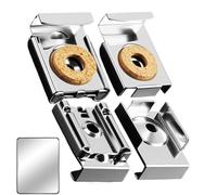 Mirror Clips 4-Piece - Heavy Duty Stainless Steel Brackets | Wall Mount Hangers For Glass Tile Cabinet Shelf Closet | 304 Stainless Steel Mirror Holders For Home Bathroom Office Dressing Room Hardware