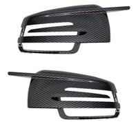Mirror Cover Caps Fiber Rearview Side 2pcs A2128100616 | for Mercedes E Class W212 2010-2015, replacement, fiber pattern, side mirror cover caps(Carbon fiber pattern)