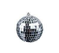 Mirror Disco Ball Argento da 10cm per Feste e Matrimoni | Vetro Interno in Pp, Superficie a Riflessione Uniforme, Costruzione Solida, per Allestimenti e Celebrazioni