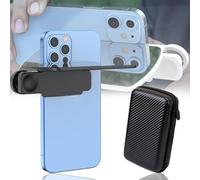 Mirror Effect Lens - Capture Stunning Reflections Instantly,Mirror Reflection Clip for Iphone Camera, HD Glass Smartphone Photography Flip Mirror, for Travel Photography (BLACK)