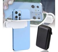 Mirror Effect Lens - Capture Stunning Reflections Instantly,Mirror Reflection Clip for Iphone Camera, HD Glass Smartphone Photography Flip Mirror, for Travel Photography (WHITE)