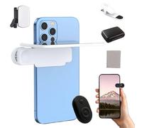 Mirror effect lens-capture stunning reflections instantly,New Upgrade Adjustable HD Glass Smartphone Photography Flip Mirror for Android & iOS Smartphones,for Photography (White,With remote control)