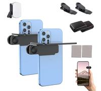 Mirror effect lens-capture stunning reflections instantly,New Upgrade Adjustable Smartphone Photography Flip Mirror for Android & iOS Smartphones,for Photography (2PCS-Black,Regular model)